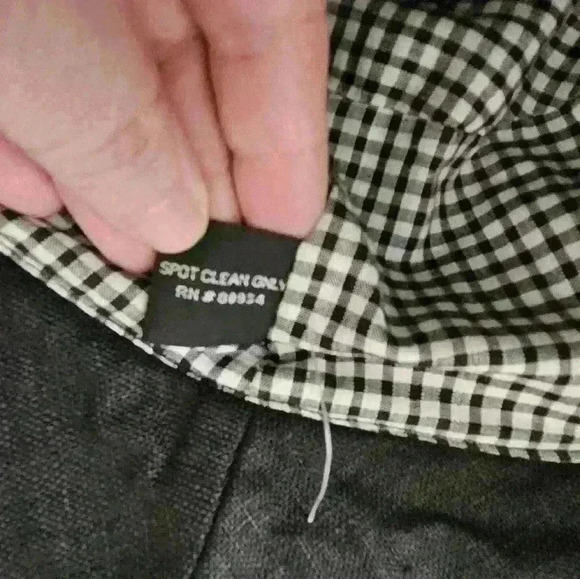 Summer tompkins Beautiful hat. Black w Black & white  plaid edge. Floppy bucket - Picture 7 of 7